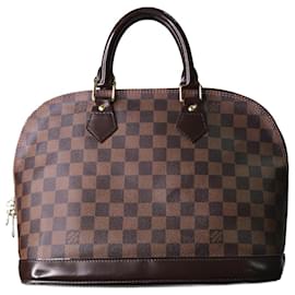 Louis Vuitton-Sac à main marron 2009 PM Alma Damier Ebene Monogram-Marron