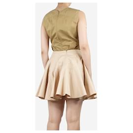 Marni-Brown sleeveless peplum top - size UK 10-Brown