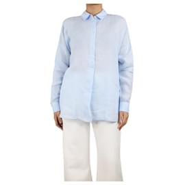 Autre Marque-Chemise en lin bleu - taille M-Bleu