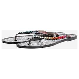 Sophia webster-Black Esme crystal flip-flops - size EU 40-Black