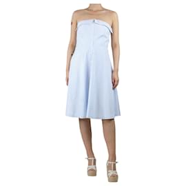 Claudie Pierlot-Mini-robe rayée bustier bleue et blanche - taille UK 12-Bleu