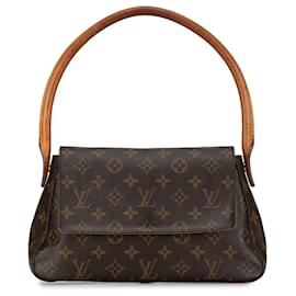 Louis Vuitton-Louis Vuitton Brown Monogram Looping Mini-Brown