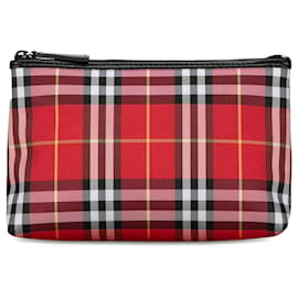 Burberry-Burberry Red House Check Pouch-Red