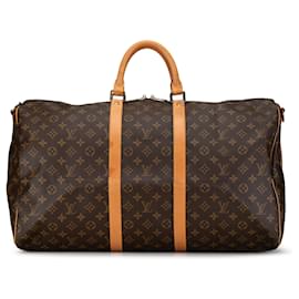 Louis Vuitton-Louis Vuitton Brown Monogram Keepall 55-Brown