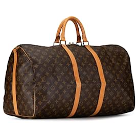 Louis Vuitton-Louis Vuitton Keepall 55 mit Monogramm in Braun-Braun