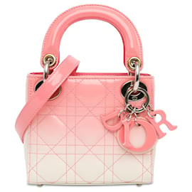 Dior-Dior – Cannage aus Lackleder in Mikro-Ombré-Optik in Rosa, Lady Dior-Pink