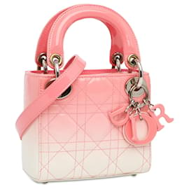 Dior-Dior Pink Micro Ombre Patent Cannage Lady Dior-Pink