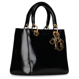 Dior-Dior Black Medium Lack Lady Dior-Schwarz