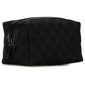 Gucci-Schwarze Gucci-Tasche aus GG-Canvas-Schwarz