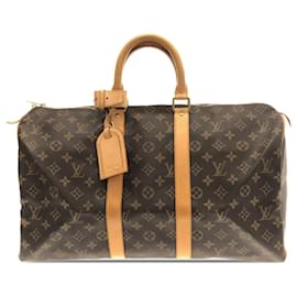 Louis Vuitton-Louis Vuitton Brown Monogram Keepall 45-Brown