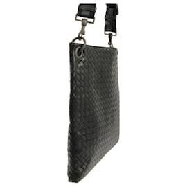 Bottega Veneta-Bottega Veneta Black Intrecciato Crossbody -Black