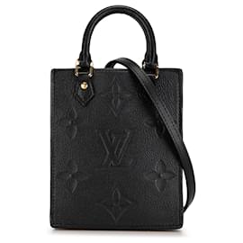 Louis Vuitton-Louis Vuitton Black Monogram Empreinte Petit Sac Plat-Black