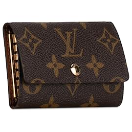 Louis Vuitton-Porta llaves Louis Vuitton con monograma marrón y 6-Castaño