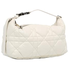 Dior-Dior White Calfskin Macro-Cannage DiorTravel Nomad Pouch-White,Cream