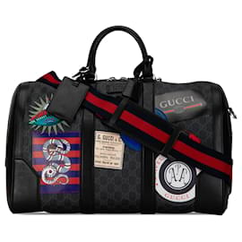 Gucci-Gucci Black GG Supreme Night Courrier Travel Bag-Black