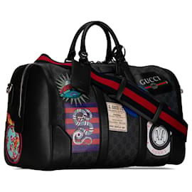 Gucci-Gucci Black GG Supreme Night Courrier Travel Bag-Black