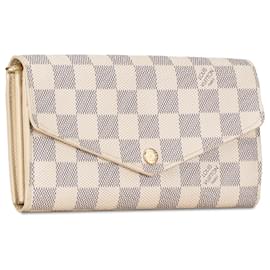 Louis Vuitton-Louis Vuitton White Damier Azur Portefeuille Sarah-Weiß