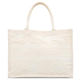 Dior-Dior White Medium Camouflage Book Tote-White