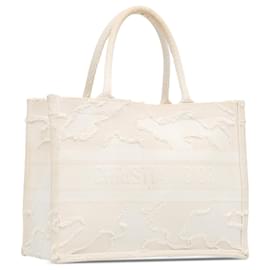 Dior-Dior White Medium Camouflage Book Tote-White