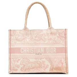 Dior-Sac cabas en toile de Jouy moyen rose Dior-Rose