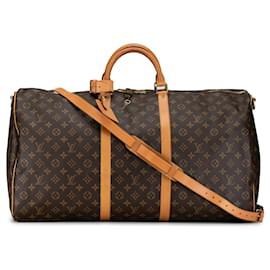 Louis Vuitton-Louis Vuitton Keepall Bandouliere 60 mit Monogramm in Braun-Braun