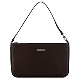 Burberry-Burberry Brown Calf Leather Shoulder Bag-Brown,Dark brown