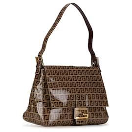 Fendi-Fendi Brown Zucchino Crystal Mamma Forever-Brown