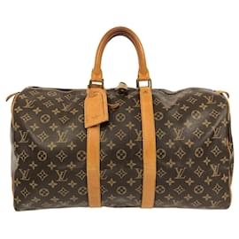 Louis Vuitton-Louis Vuitton Brown Monogram Keepall 45-Brown