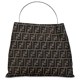 Fendi-Fendi Brown Zucca Canvas Tote-Braun