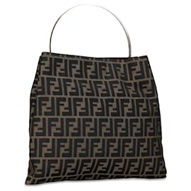 Fendi-Fendi Brown Zucca Canvas Tote-Braun