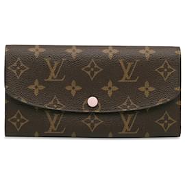 Louis Vuitton-Louis Vuitton Brown Monogram Emilie Wallet-Brown