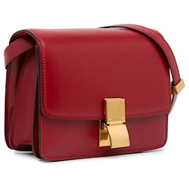 Céline-Celine Red Small Classic Box-Red