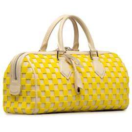 Louis Vuitton-Louis Vuitton Brown Damier Cubic East West Speedy-Brown,Beige,Yellow