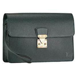 Louis Vuitton-Louis Vuitton Pochette Kourad Leather Clutch Bag M30194 in Fair condition-Other