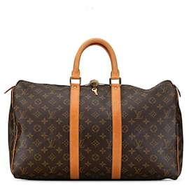 Louis Vuitton-Louis Vuitton Keepall 45 Canvas Reisetasche M41428 in gutem Zustand-Andere