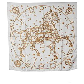 Hermès-Hermes Carré Cheval Fusion Silk Scarf Cotton Scarf in Good condition-Other