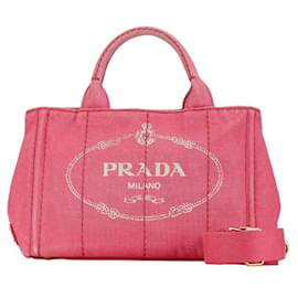 Prada-Prada Canapa Mini Handbag Canvas Shoulder Bag 1BG439 in Excellent condition-Other