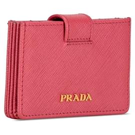 Prada-Prada Saffiano Leder Kartenetui Leder Kartenetui 1MC211 in ausgezeichnetem Zustand-Andere