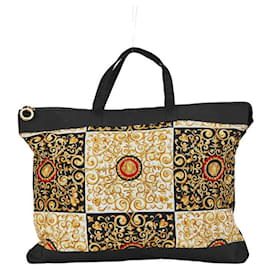 Versace-Bolsa tote de nylon Medusa da Versace em muito bom estado-Preto