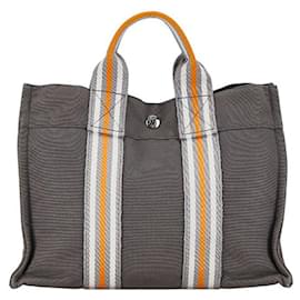 Hermès-Hermes Canvas Fourre Tout PM Canvas Handbag in Good condition-Other