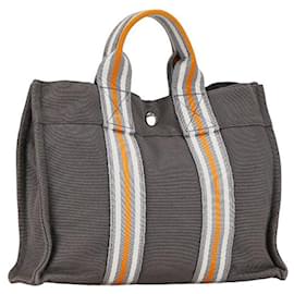Hermès-Hermes Canvas Fourre Tout PM Canvas Handbag in Good condition-Other
