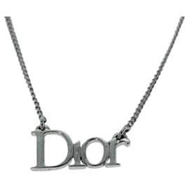 Christian Dior-Christian Dior Necklace metal Silver Auth yk12528-Silvery