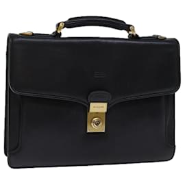 Balenciaga-BALENCIAGA Business Bag Leather Black Auth bs14199-Black