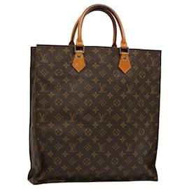 Louis Vuitton-LOUIS VUITTON Monogram Sac Plat Hand Bag M51140 LV Auth 74164-Monogram