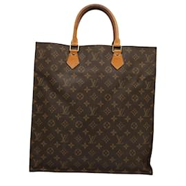 Louis Vuitton-LOUIS VUITTON Monogram Sac Plat Hand Bag M51140 LV Auth 74164-Monogram