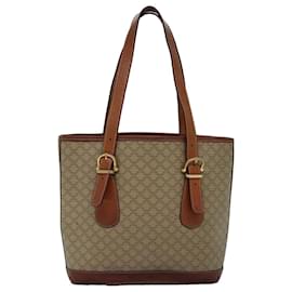 Céline-Bolso tote de lona CELINE Macadam Beige Auth yk12586-Beige