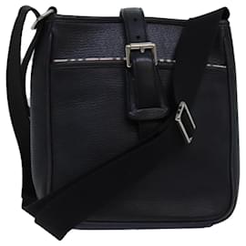 Burberry-BURBERRY Bolso Bandolera Piel Negro Auth bs14162-Negro