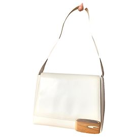 Gucci Shoulder Bag White Ostrich Leather White