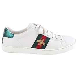 Gucci-Leather sneakers-White