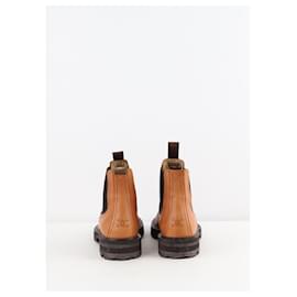 Céline-Leather boots-Brown